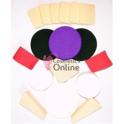 Bureti pentru Make-Up STB04, set de 18 bucati